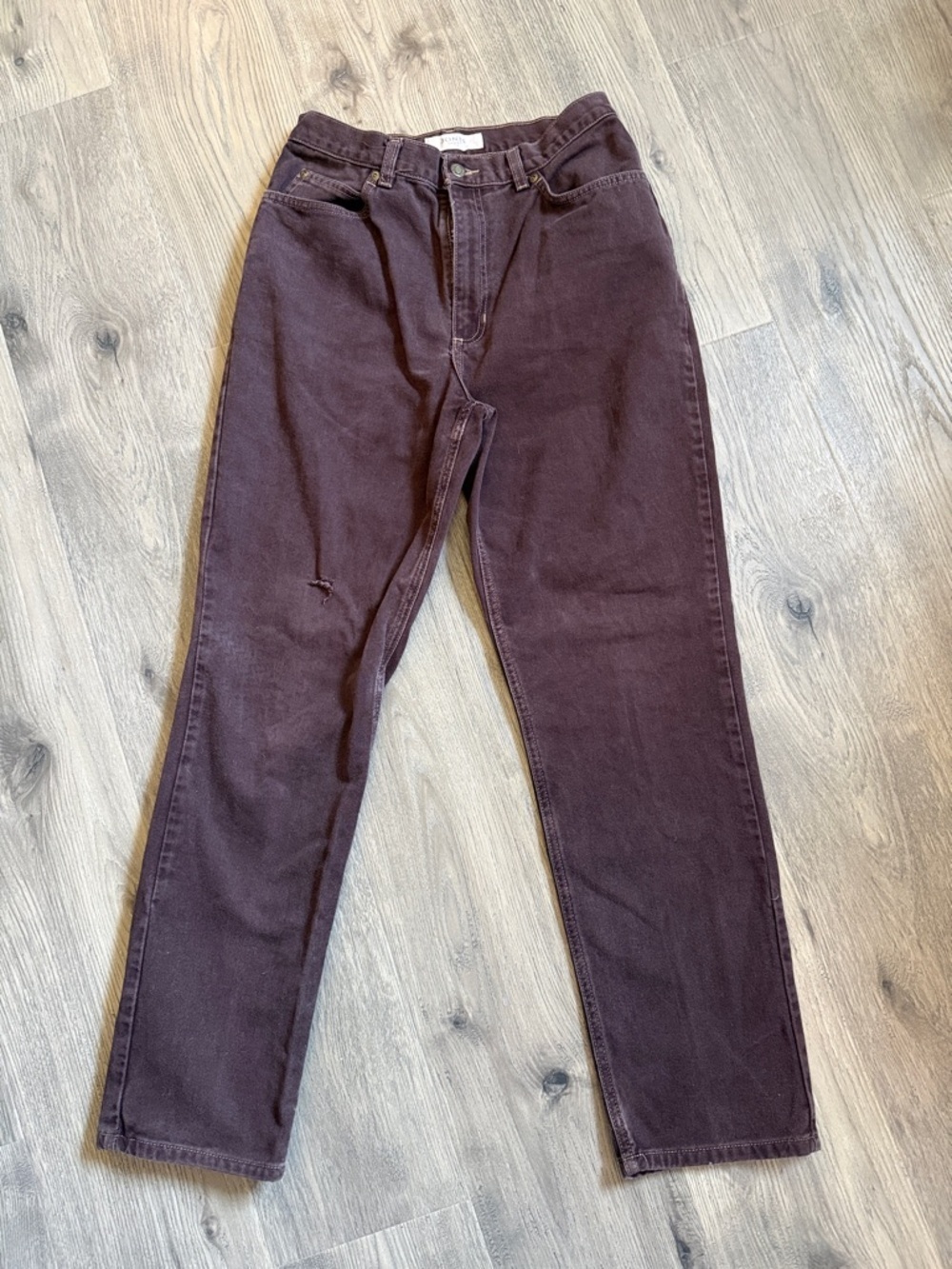 Jones New York Brown Jeans with Tan Stitching